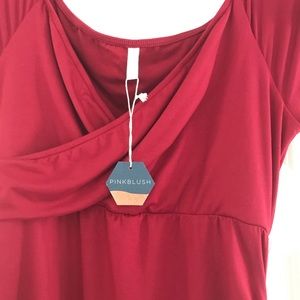 Pink blush maternity dress